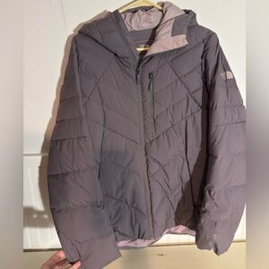 The North Face Gray and Lilac Insulated Jacket
